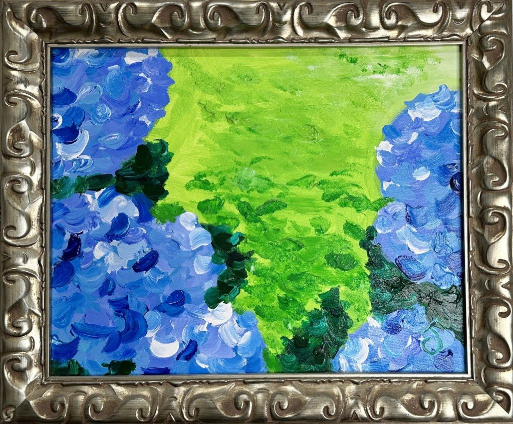 Hortensia | Acrylic on Canvas, Framed | 16" x 20" | $550