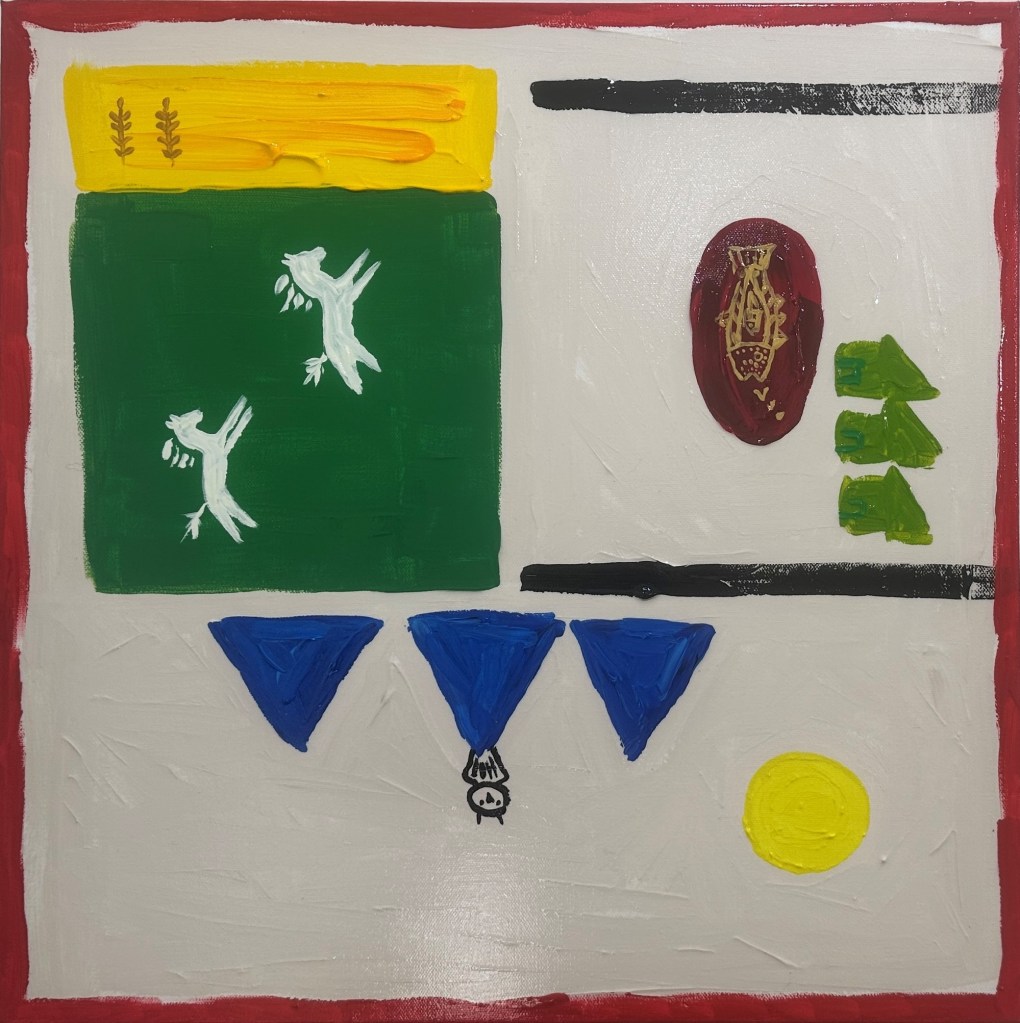 Flat Earther | Acrylic on Canvas | 20" x 20" | $180