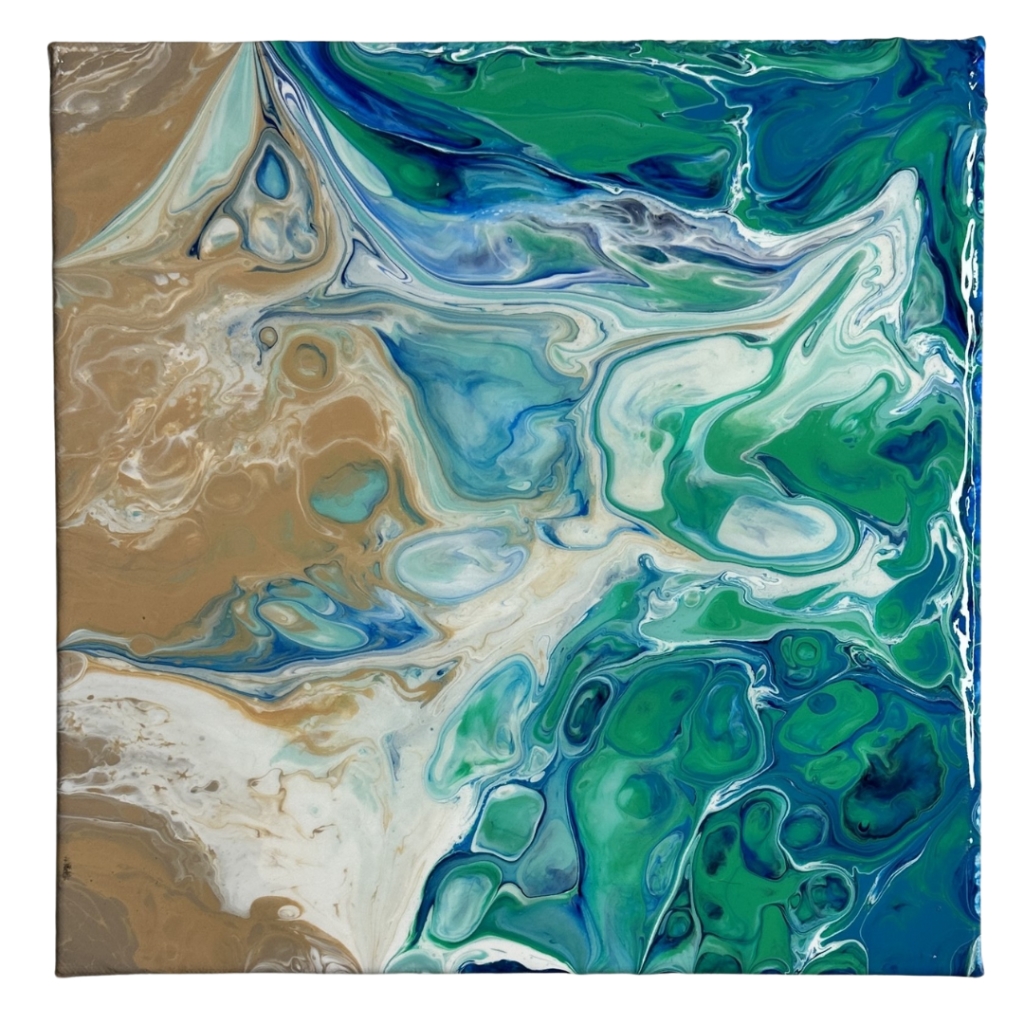 Tolsta | Acrylic Pour on Canvas | 10" x 10" | $60